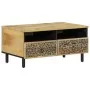 Mesa de centro de madera maciza mango 80x54x40 cm by , Coffee table - Ref: Foro24-358225, Price: 113,57 €, Discount: %