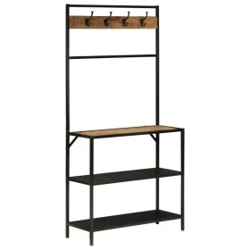 Perchero madera maciza mango y hierro 90x35x180 cm by , Hat and coat racks - Ref: Foro24-358568, Price: 96,33 €, Discount: %