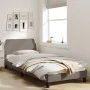 Bed frame with headboard in taupe gray fabric 80x200 cm by , Beds and slatted bases - Ref: Foro24-373069, Price: 110,42 €, Di...