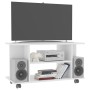Weißer TV-Schrank aus Holzwerkstoff mit Rollen, 80 x 40 x 45 cm von vidaXL, TV-Möbel - Ref: Foro24-800189, Preis: 55,82 €, Ra...