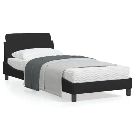 Bettgestell mit schwarzem Samtkopfteil 80x200 cm von , Betten und Lattenroste - Ref: Foro24-373074, Preis: 91,55 €, Rabatt: %