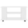 Weißer TV-Schrank aus Holzwerkstoff mit Rollen, 80 x 40 x 45 cm von vidaXL, TV-Möbel - Ref: Foro24-800189, Preis: 54,84 €, Ra...