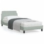 Estructura de cama con cabecero terciopelo gris claro 90x200 cm de , Camas y somieres - Ref: Foro24-373112, Precio: 111,17 €,...