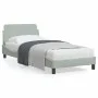 Light gray velvet bed frame with headboard 90x200 cm by , Beds and slatted bases - Ref: Foro24-373112, Price: 115,23 €, Disco...