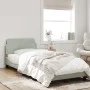 Light gray velvet bed frame with headboard 90x200 cm by , Beds and slatted bases - Ref: Foro24-373112, Price: 115,23 €, Disco...