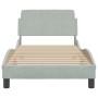 Estructura de cama con cabecero terciopelo gris claro 90x200 cm de , Camas y somieres - Ref: Foro24-373112, Precio: 111,17 €,...