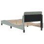 Estructura de cama con cabecero terciopelo gris claro 90x200 cm de , Camas y somieres - Ref: Foro24-373112, Precio: 111,17 €,...