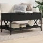 Mitteltisch aus Ingenieurholz und schwarzem Metall 100x50x50 cm von , Couchtisch - Ref: Foro24-845356, Preis: 83,84 €, Rabatt: %