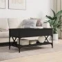 Mesa de centro madera de ingeniería y metal negro 100x50x50 cm by , Coffee table - Ref: Foro24-845356, Price: 83,84 €, Discou...