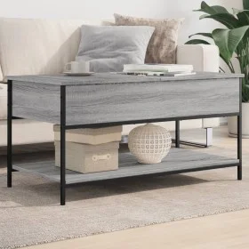 Mesa de centro madera ingeniería metal gris Sonoma 100x50x50 cm by , Coffee table - Ref: Foro24-845349, Price: 67,70 €, Disco...