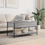 Mesa de centro madera ingeniería metal gris Sonoma 100x50x50 cm by , Coffee table - Ref: Foro24-845349, Price: 68,55 €, Disco...