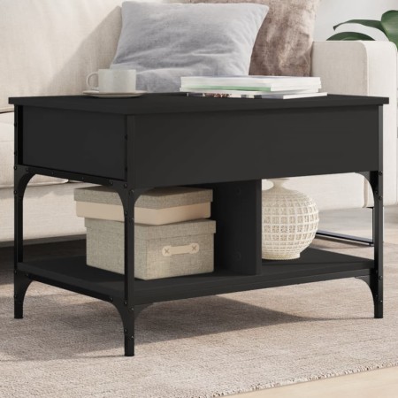 Mesa de centro madera de ingeniería y metal negro 70x50x50 cm by , Coffee table - Ref: Foro24-845361, Price: 71,18 €, Discoun...