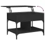 Mesa de centro madera de ingeniería y metal negro 70x50x50 cm de , Mesas de centro - Ref: Foro24-845361, Precio: 70,29 €, Des...