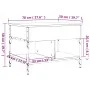 Mesa de centro madera de ingeniería y metal negro 70x50x50 cm de , Mesas de centro - Ref: Foro24-845361, Precio: 70,29 €, Des...