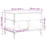 Mesa de centro madera de ingeniería y metal negro 70x50x50 cm by , Coffee table - Ref: Foro24-845361, Price: 71,18 €, Discoun...