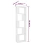 White plywood shelf/divider 45x24x159 cm by vidaXL, Bookcases and shelves - Ref: Foro24-800108, Price: 55,93 €, Discount: %