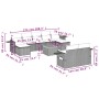 Gartensofa-Set, 10-teilig, mit grauen Polstern aus synthetischem Rattan von , Gartensets - Ref: Foro24-3257110, Preis: 610,67...