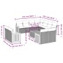 12-teiliges Gartensofa-Set und Kissen aus braunem Kunststoff-Rattan. von , Gartensets - Ref: Foro24-3260589, Preis: 830,05 €,...