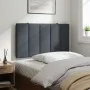 Cabecero de cama acolchado terciopelo gris oscuro 90 cm de , Cabeceros y pies de cama - Ref: Foro24-374650, Precio: 34,10 €, ...