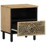 Mesitas de noche 2 uds madera maciza de mango 40x33x46 cm de , Mesitas de noche - Ref: Foro24-358219, Precio: 152,85 €, Descu...