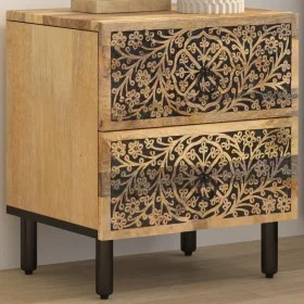 Mesita de noche de madera maciza de mango 40x33x46 cm by , Nightstands - Ref: Foro24-358210, Price: 101,35 €, Discount: %