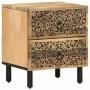 Mesita de noche de madera maciza de mango 40x33x46 cm de , Mesitas de noche - Ref: Foro24-358210, Precio: 101,31 €, Descuento: %