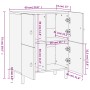 Armario auxiliar madera maciza de mango 60x33x75 cm de , Aparadores - Ref: Foro24-358238, Precio: 187,47 €, Descuento: %