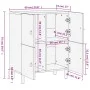 Massivholz-Nebenschrank aus Mangoholz 60x33x75 cm von , Sideboards - Ref: Foro24-358238, Preis: 175,89 €, Rabatt: %