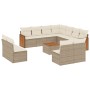 12-teiliges Gartensofa-Set und Kissen aus braunem Kunststoff-Rattan. von , Gartensets - Ref: Foro24-3260175, Preis: 803,09 €,...