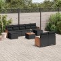 Gartensofa-Set, 10-teilig, mit schwarzen Kissen und synthetischem Rattan. von , Gartensets - Ref: Foro24-3260487, Preis: 587,...
