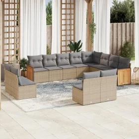 Set de sofás de jardín 12 pzas y cojines ratán sintético marrón by , Garden sets - Ref: Foro24-3260554, Price: 760,40 €, Disc...