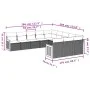 Set de sofás de jardín 11 pzas y cojines ratán sintético negro by , Garden sets - Ref: Foro24-3260509, Price: 656,38 €, Disco...