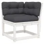 Set sofás jardín 5 pzas con cojines madera maciza pino blanco by , Garden sets - Ref: Foro24-3216961, Price: 500,06 €, Discou...
