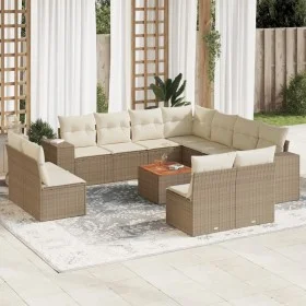 Set de sofás de jardín 12 pzas y cojines ratán sintético marrón by , Garden sets - Ref: Foro24-3257836, Price: 859,32 €, Disc...