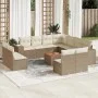 Set de sofás de jardín 12 pzas y cojines ratán sintético marrón by , Garden sets - Ref: Foro24-3257836, Price: 859,35 €, Disc...