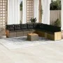 Set de sofás de jardín 10 pzas con cojines ratán sintético gris by , Garden sets - Ref: Foro24-3260149, Price: 594,76 €, Disc...