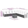 Set de sofás de jardín 10 pzas con cojines ratán sintético gris by , Garden sets - Ref: Foro24-3260149, Price: 594,76 €, Disc...