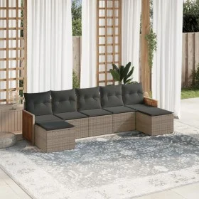 7-teiliges Gartensofa-Set mit grauen PE-Rattan-Kissen. von , Gartensets - Ref: Foro24-3260317, Preis: 419,17 €, Rabatt: %