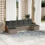 Set de sofás de jardín 7 piezas con cojines ratán PE gris by , Garden sets - Ref: Foro24-3260317, Price: 419,17 €, Discount: %