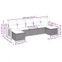 Set de sofás de jardín 7 piezas con cojines ratán PE gris by , Garden sets - Ref: Foro24-3260317, Price: 419,17 €, Discount: %