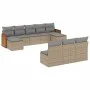 Gartensofa-Set mit 10-teiligen beigen Kissen aus synthetischem Rattan. von , Gartensets - Ref: Foro24-3260470, Preis: 584,08 ...
