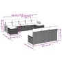 Gartensofa-Set mit 10-teiligen beigen Kissen aus synthetischem Rattan. von , Gartensets - Ref: Foro24-3260470, Preis: 573,20 ...
