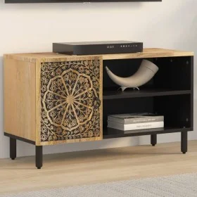 Massives Mangoholz-TV-Möbel 80x31x46 cm von , TV-Möbel - Ref: Foro24-358227, Preis: 104,13 €, Rabatt: %