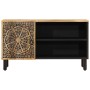 Massives Mangoholz-TV-Möbel 80x31x46 cm von , TV-Möbel - Ref: Foro24-358227, Preis: 106,09 €, Rabatt: %