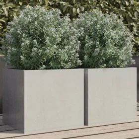 Jardineras 2 unidades acero inoxidable plateado 32x30x29 cm by , Pots and planters - Ref: Foro24-841544, Price: 71,79 €, Disc...
