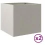 Pflanzgefäße 2 Stück aus Edelstahl in Silber 32x30x29 cm von , Töpfe und Pflanzgefäße - Ref: Foro24-841544, Preis: 71,79 €, R...