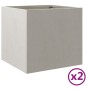 Pflanzgefäße 2 Stück aus Edelstahl in Silber 32x30x29 cm von , Töpfe und Pflanzgefäße - Ref: Foro24-841544, Preis: 74,87 €, R...