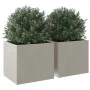 Pflanzgefäße 2 Stück aus Edelstahl in Silber 32x30x29 cm von , Töpfe und Pflanzgefäße - Ref: Foro24-841544, Preis: 71,79 €, R...