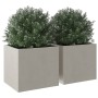 Pflanzgefäße 2 Stück aus Edelstahl in Silber 32x30x29 cm von , Töpfe und Pflanzgefäße - Ref: Foro24-841544, Preis: 74,87 €, R...