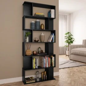 Schwarzes Sperrholzregal/Trennwand, 80 x 24 x 192 cm von vidaXL, Bücherregale und Regale - Ref: Foro24-800091, Preis: 85,86 €...